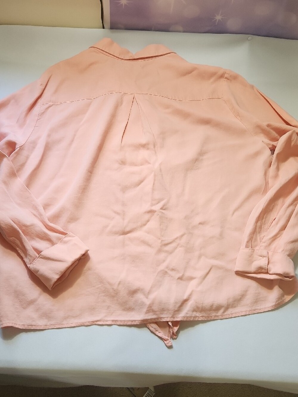 cloth & stone Blush Pink Button-Front Tie Hem Shirt - Picture 8 of 13
